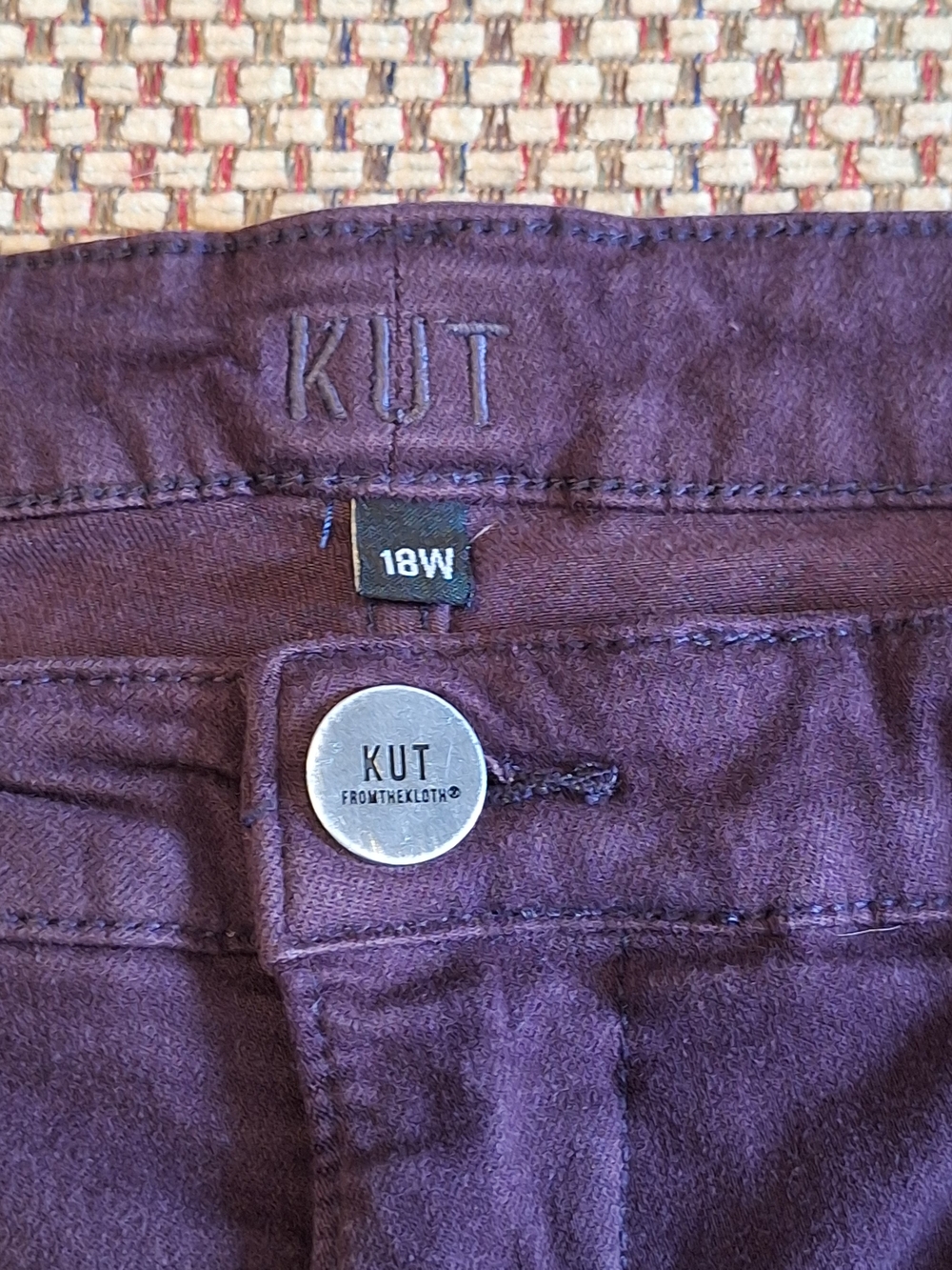 Kut from the Kloth Women's High Rise Ankle Skinny Jeans in Plum Eggplant - Picture 9 of 13